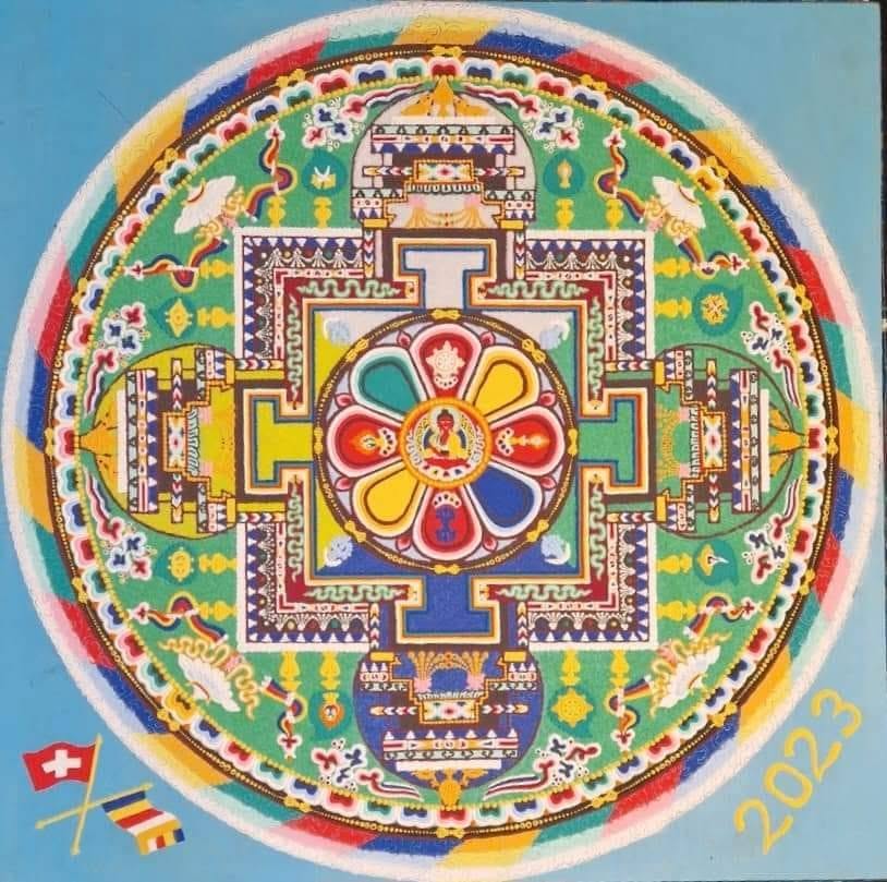 mandala réalisé par les moines de Sera
